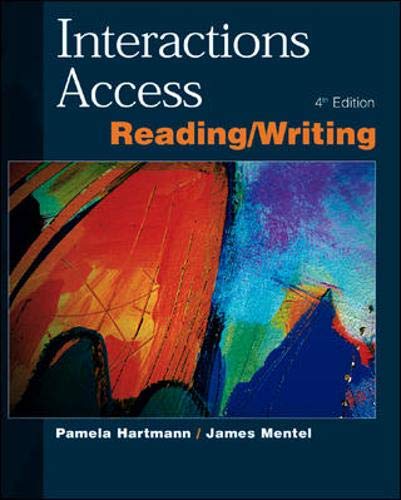 Interactions Access (9780072329742) by Hartmann, Pamela; Mentel, James R.
