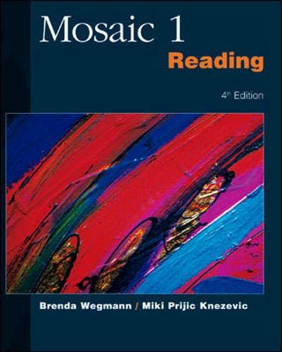 Mosaic One Reading (9780072329797) by Wegmann, Brenda; Knezevic, Miki