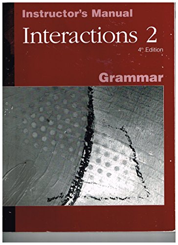 Interactions 2: Grammar Instructor's Manual (9780072330748) by Patricia K. Werner