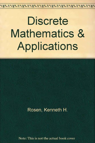 Discrete Mathematics & Applications (9780072336108) by Rosen, Kenneth H.