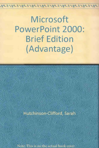 Imagen de archivo de Microsoft Powerpoint 2000: Brief Edition a la venta por a2zbooks