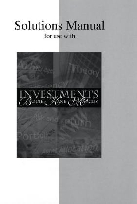 Imagen de archivo de Solutions Manual for Investments a la venta por ThriftBooks-Dallas