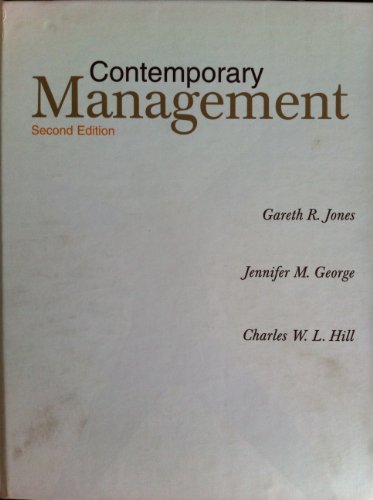 Imagen de archivo de Contemporary Management a la venta por BookHolders