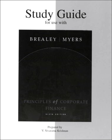 Beispielbild fr Study Guide to accompany Principles of Corporate Finance zum Verkauf von SecondSale