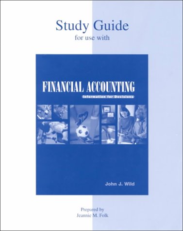 Beispielbild fr Study Guide for use with Financial Accounting zum Verkauf von dsmbooks