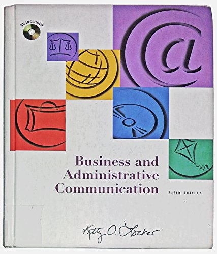 Imagen de archivo de Business and Administrative Communication w/Student Toolbox a la venta por Half Price Books Inc.