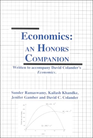 Honors Companion for Economics (9780072352900) by Colander, David C.