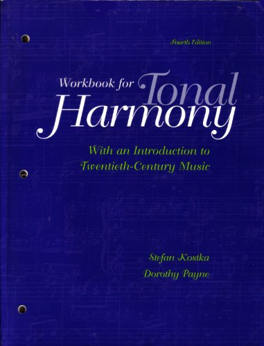 Stock image for Workbook for Tonal Harmony for sale by Wonder Book