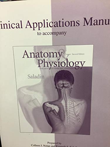 Beispielbild fr Anatomy and Physiology Clinical Applications Manual zum Verkauf von Bookmans