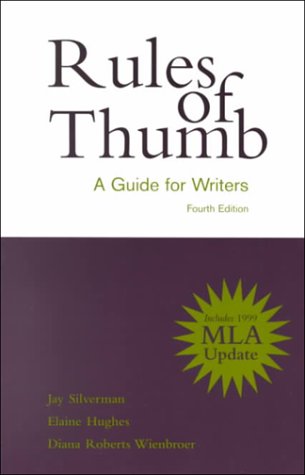 Stock image for Rules of Thumb: A Guide for Writers for sale by ThriftBooks-Dallas