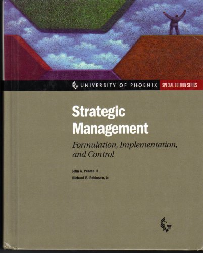 Stock image for Strategic Management: Formulation, Implementation and Control for sale by HPB-Red