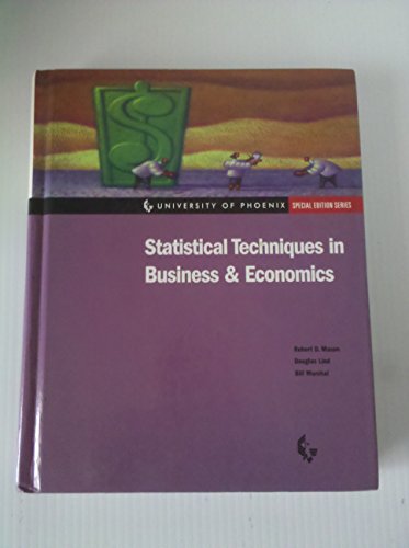 Stock image for Statistical Techniques in Business and Economics (University of Phoenix Special Edition Series) for sale by GridFreed