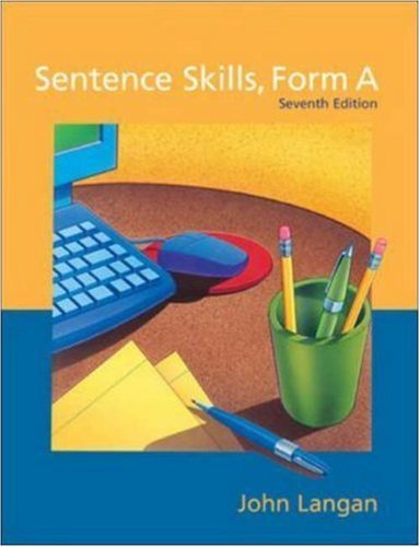 Imagen de archivo de Sentence Skills : A Workbook for Writers, Form A a la venta por Better World Books