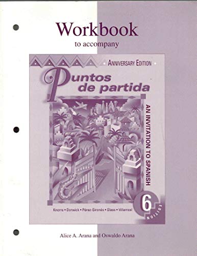 9780072382587: Workbook to accompany Puntos de partida