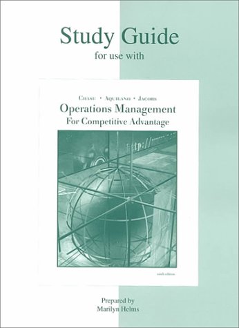 9780072392791: Study Guide for use with Production and Operations Management