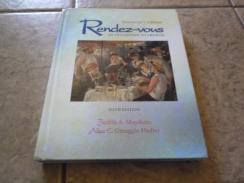 Imagen de archivo de Rendez-Vous : An Invitation to French a la venta por Better World Books