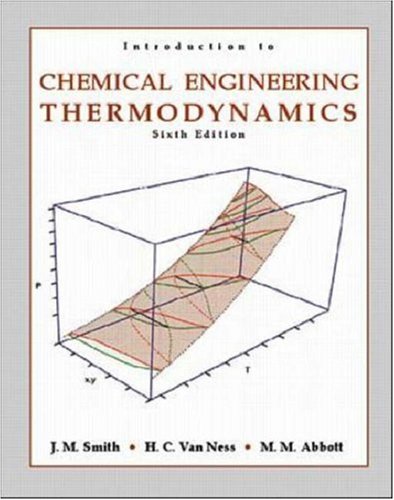 Beispielbild fr Introduction to Chemical Engineering Thermodynamics zum Verkauf von ThriftBooks-Reno