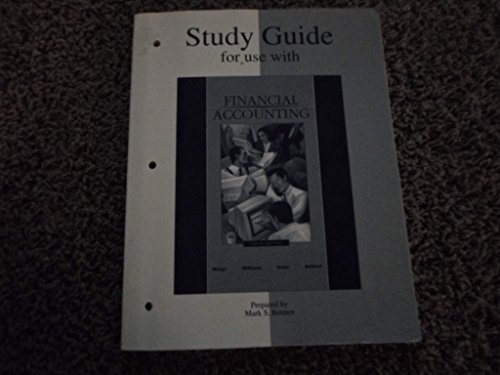 Imagen de archivo de Study Guide for use with Financial Accounting a la venta por Green Street Books