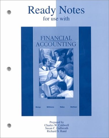 9780072404142: Ready Notes for use with Financial Accounting