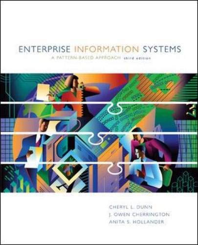 Beispielbild fr Enterprise Information Systems : A Pattern-Based Approach zum Verkauf von BookHolders