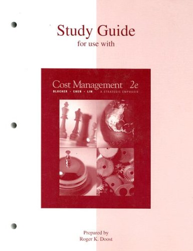 Stock image for Study Guide for use with Cost Management: A Strategic Emphasis for sale by dsmbooks