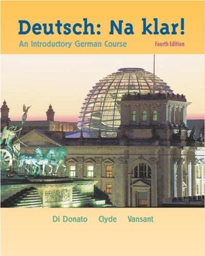 Beispielbild fr Deutsch, Na Klar! : An Introductory German Course zum Verkauf von Better World Books