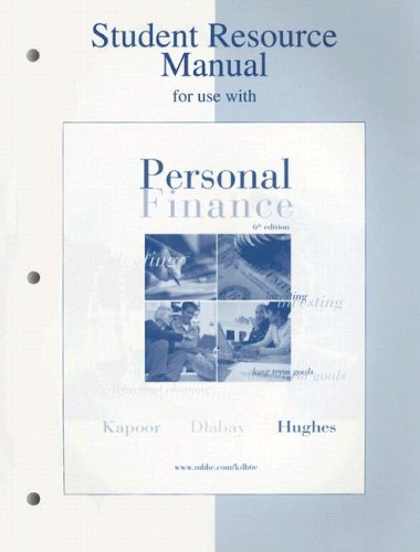 9780072410020: Student Resource Manual for Use with Personal Finance