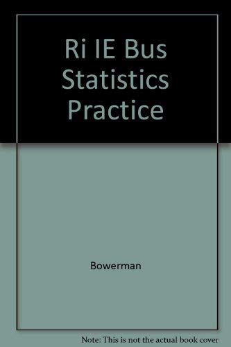 Imagen de archivo de Instructor's Edition: Ie Bus Statistics Practice a la venta por BookHolders