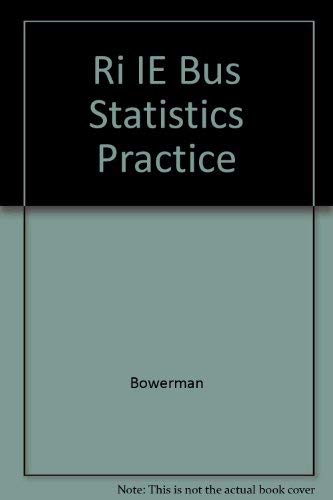 Stock image for Instructor's Edition: Ie Bus Statistics Practice for sale by BookHolders