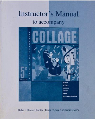 Stock image for Instructor's Manual to accompany Collage (5th Ed) for sale by ThriftBooks-Atlanta