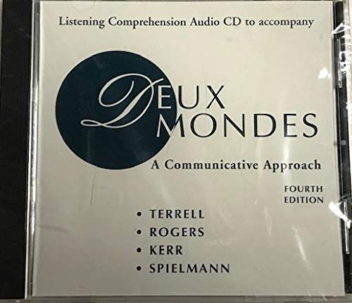 Imagen de archivo de Listening Comprehension Audio CD (Component) to accompany Deux mondes: A Communicative Approach a la venta por SecondSale