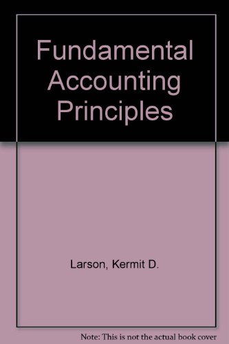 Beispielbild fr Fundamental Accounting Principles zum Verkauf von Wonder Book