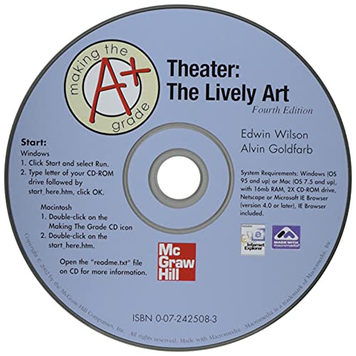 Making the Grade CD-ROM for use with Theater: The Lively Art (9780072425086) by Wilson, Edwin; Goldfarb, Alvin