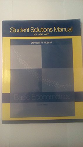 Stock image for Student's Solutions Manual to Accompany Basic Econometrics for sale by Better World Books