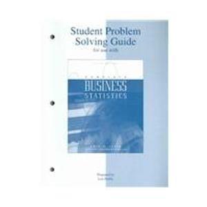 Stock image for Student Problem Solving Guide T/A Complete Business Statistics for sale by ThriftBooks-Atlanta