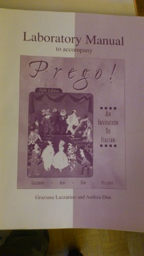 9780072432695: Laboratory Manual to accompany Prego! An Invitation to Italian