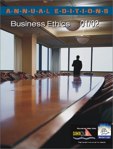 Imagen de archivo de Annual Editions: Business Ethics 01/02 a la venta por HPB-Red