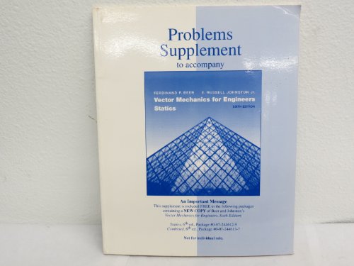 Stock image for Problems supplement to accompany Vector mechanics for engineers: for sale by Hawking Books