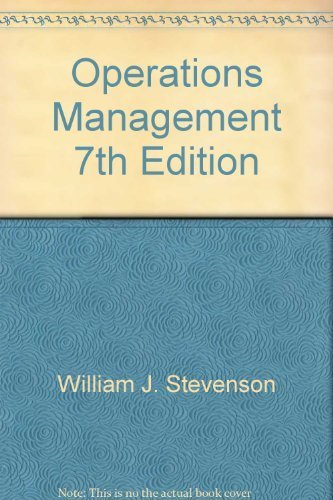 9780072443905: Operations Management 7th Edition by William J. Stevenson (2001-08-01)