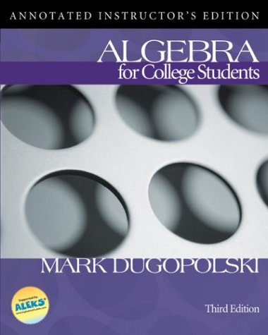 MP: Algebra for College Students w/ OLC Bind-In Card (9780072443929) by Dugopolski, Mark