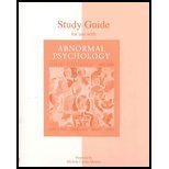 Stock image for Abnormal Psychology: Current Perspectives, Study Guide for sale by Books From California