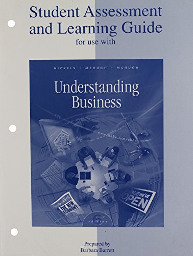 Beispielbild fr Student Assessment Learning Guide (Study Gd), Understanding Business zum Verkauf von Wonder Book