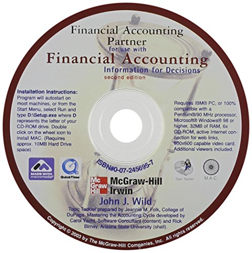 Financial Accounting Partner CD-ROM for use with Financial Accounting (9780072456950) by Wild, John J; Wild, John