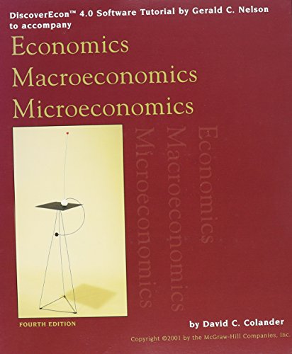 Discover Economics (9780072457643) by Colander, David