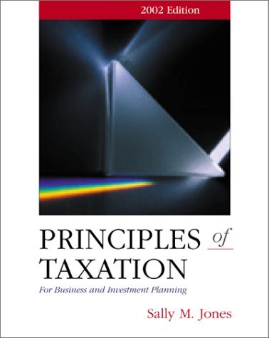 Imagen de archivo de Principles of Taxation for Business Investment Planning, 2002 edition a la venta por HPB-Red