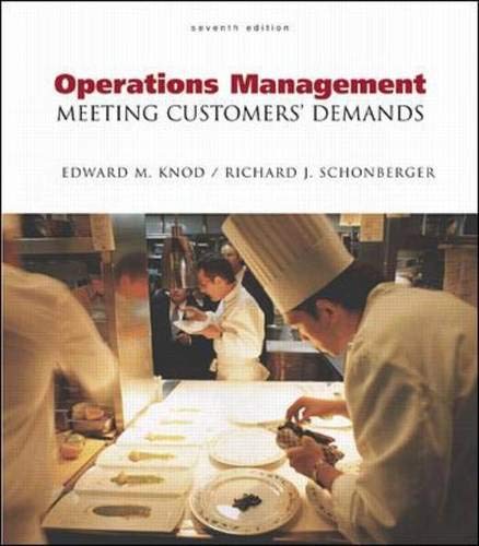 Imagen de archivo de Operations Management : Meeting Customer's Demands a la venta por Better World Books