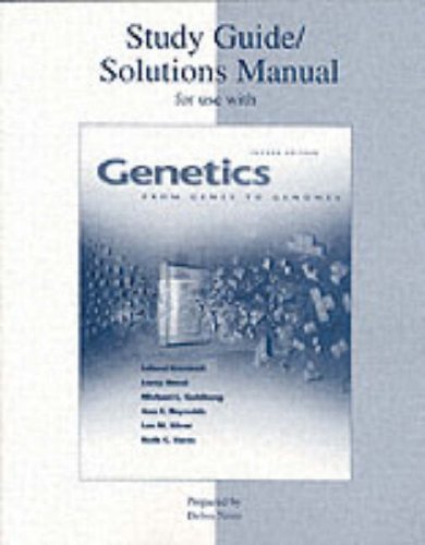 Imagen de archivo de Solutions Manual/Study Guide to Accompany Genetics: From Genes to Genomes a la venta por ThriftBooks-Dallas