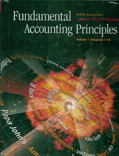9780072464665: Fundamental Accounting Principles Volume 1 Chapters1-13 (volume 1 chapters 1-13)