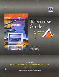 Stock image for Student Telecourse Guide, Volume 1, Chapters 1-13 for use with Fundamental Accounting Principles for sale by Solr Books