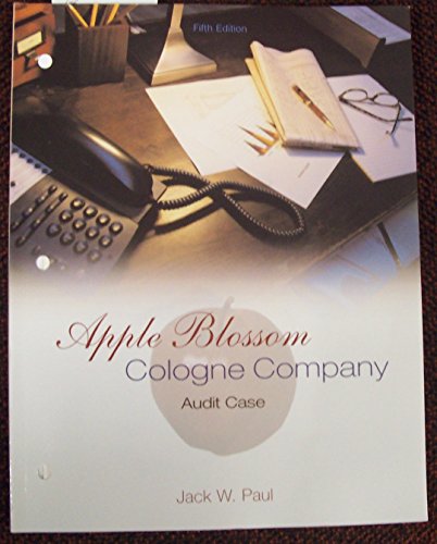 9780072466447: Apple Blossom Cologne Company: Audit Case